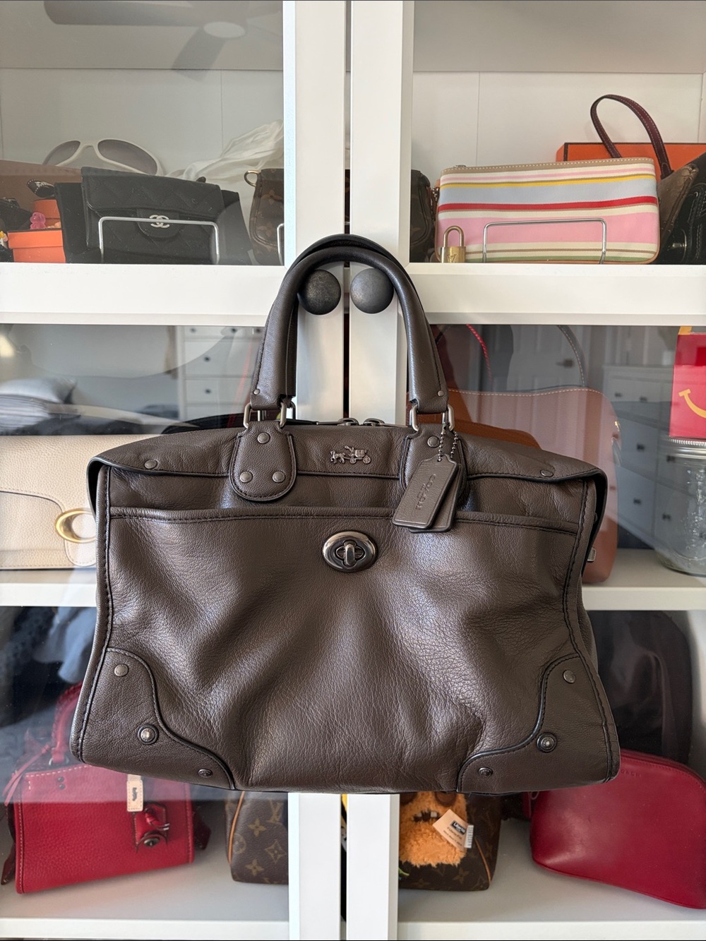 Coach Rhyder Satchel 32 Leather Top Handle or Crossbody Bag